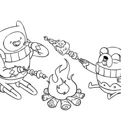 Ausmalbilder von Adventure Time zum Ausdrucken und Ausmalen für Kinder