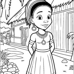 Ausmalbilder von Afrika zum Ausdrucken und Ausmalen für Kinder