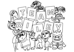 Team Riley (Ausmalbild von Alles steht Kopf 2)