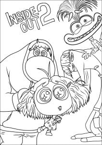 Verlegenheit, Neid, Langeweile und Angst. (Ausmalbild von Alles steht Kopf 2)