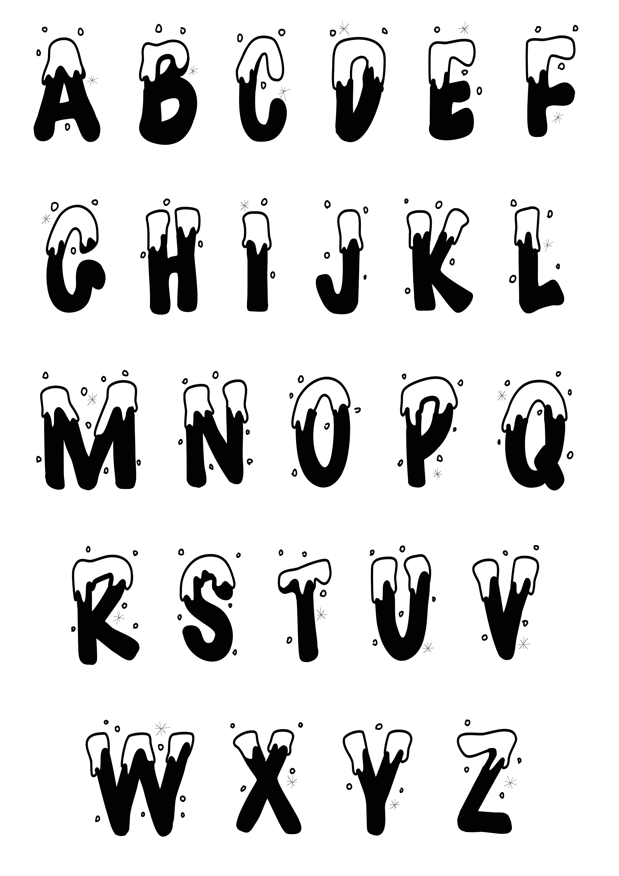 Kostenlose und gratis Malvorlage für Kinder mit Alphabet kostenlos zum Herunterladen