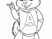 Ausmalbilder von Alvin und die Chipmunks zum Ausdrucken und Ausmalen für Kinder