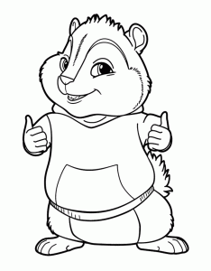 Ausmalbilder von Alvin und die Chipmunks und die Chipmunks zum Ausmalen für Kinder