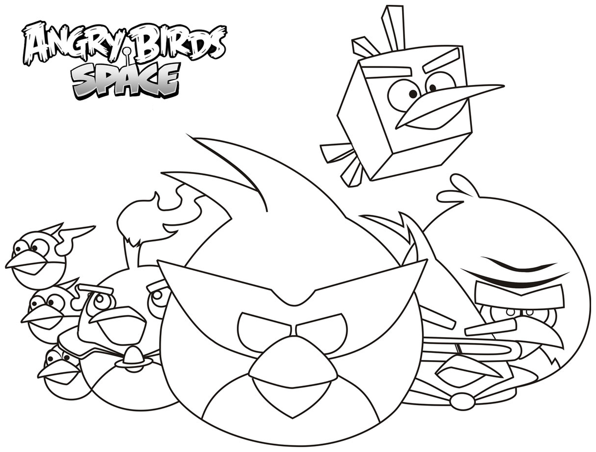 Bild von Angry Birds zum Ausdrucken und Ausmalen