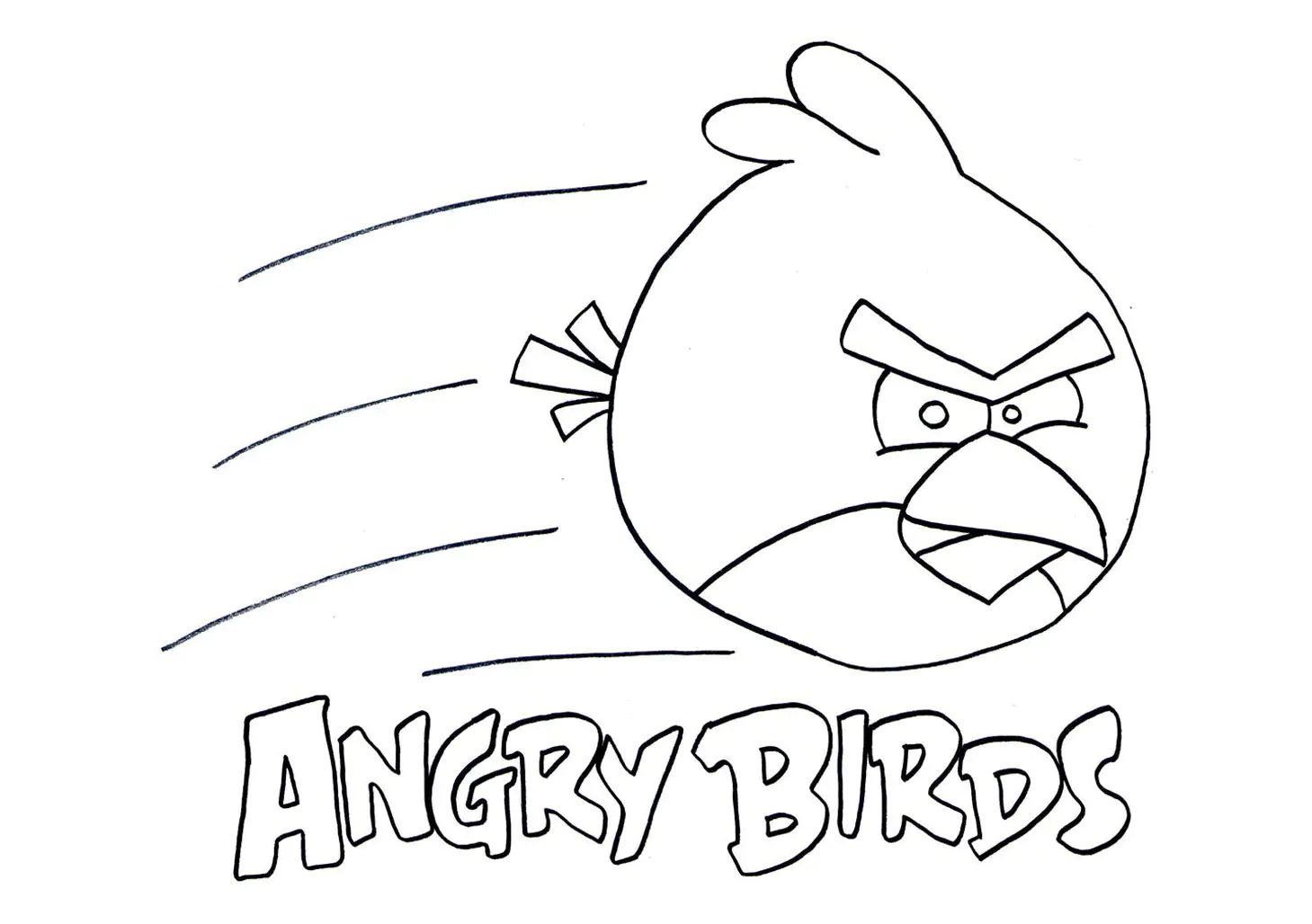 Angry Birds Ausmalbilder (Ausmalbild zum Ausdrucken und Ausmalen für Kinder)