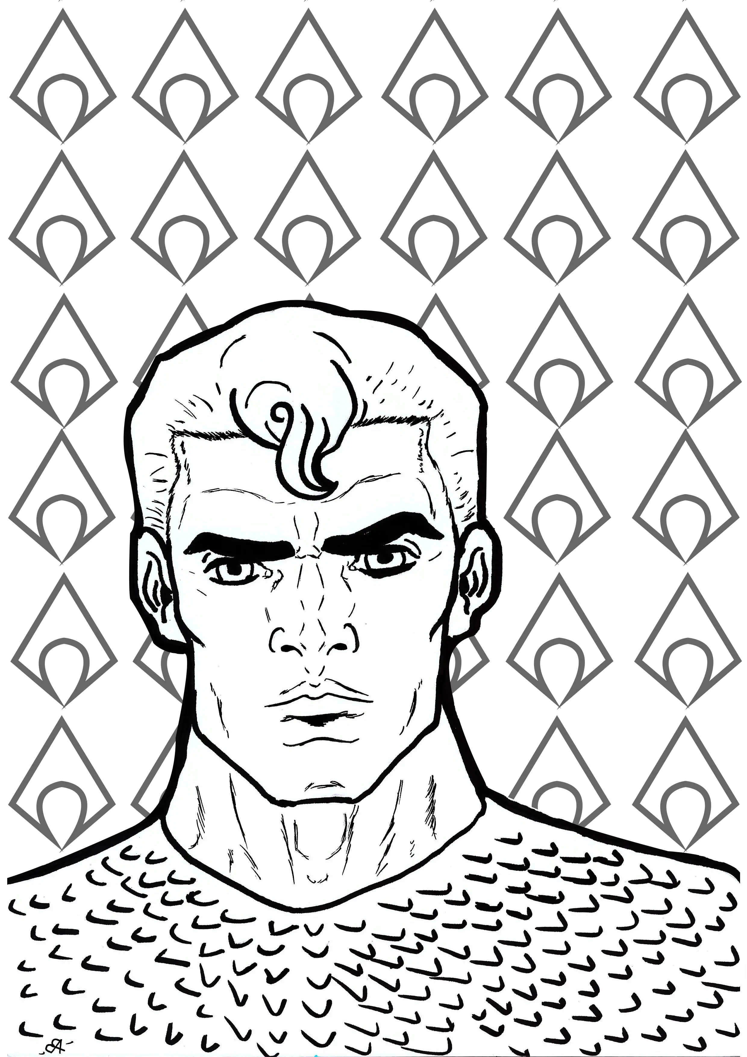 Aquaman Ausmalbilder für Kinder (Ausmalbild zum Ausdrucken und Ausmalen für Kinder)