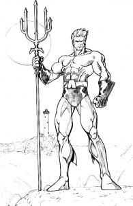 Kostenlose Aquaman Ausmalbilder zum Ausmalen