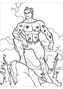 Kostenlose Aquaman-Zeichnung zum Herunterladen und Ausmalen