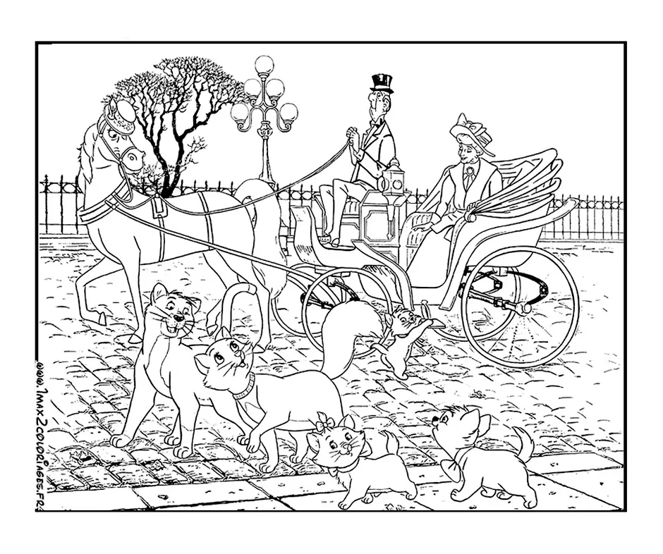 Kostenlose Aristocats-Zeichnung zum Herunterladen und Ausmalen