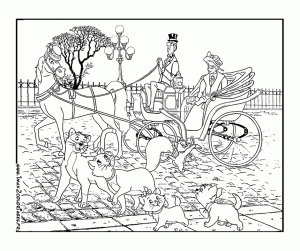 Kostenlose Aristocats-Zeichnung zum Herunterladen und Ausmalen