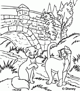 Aristocats Coloriage zum Ausdrucken (Ausmalbild)