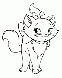 Die hübsche Marie (Ausmalbild von Aristocats)