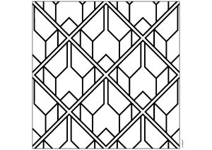 Einfache Art-Deco-Muster (Ausmalbild von Art Déco)