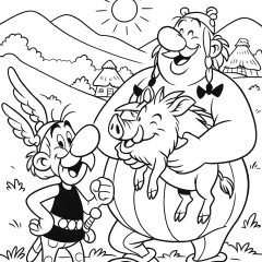 Ausmalbilder von Asterix zum Ausdrucken und Ausmalen für Kinder