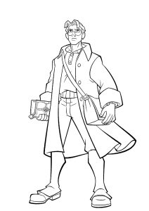 Milo Thatch (Ausmalbild von Atlantis - Das Geheimnis der verlorenen Stadt)