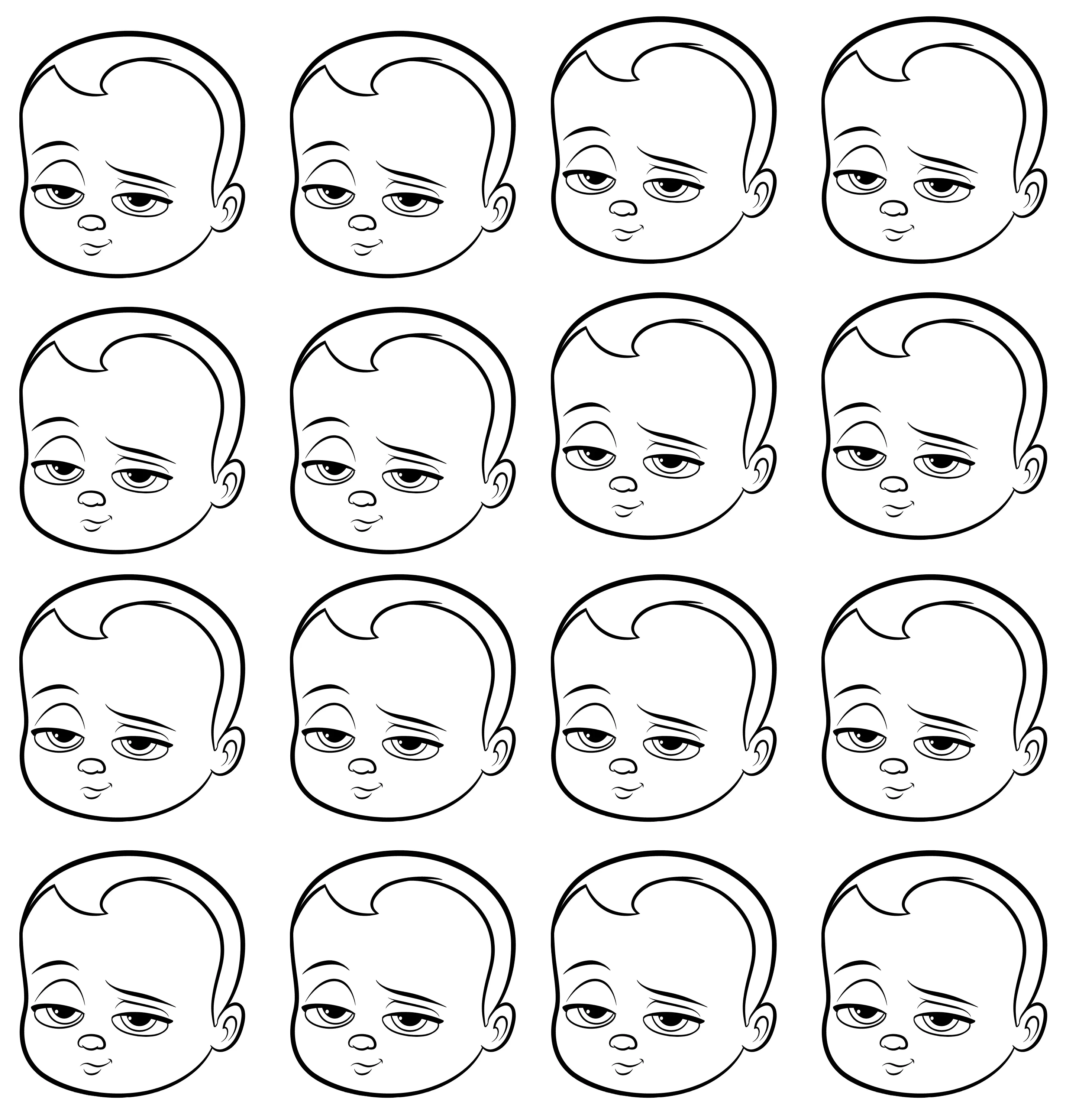 Ausmalbilder von Baby Boss für Kinder (Ausmalbild von Baby Boss zum Ausdrucken und Ausmalen für Kinder)