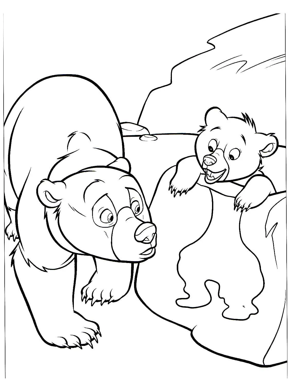 Bärenbruder Ausmalbilder für Kinder (Ausmalbild von Baerenbrueder zum Ausdrucken und Ausmalen für Kinder)
