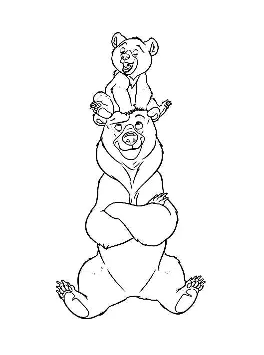 Bärenbruder Coloriage zum Ausdrucken (Ausmalbild von Baerenbrueder zum Ausdrucken und Ausmalen für Kinder)