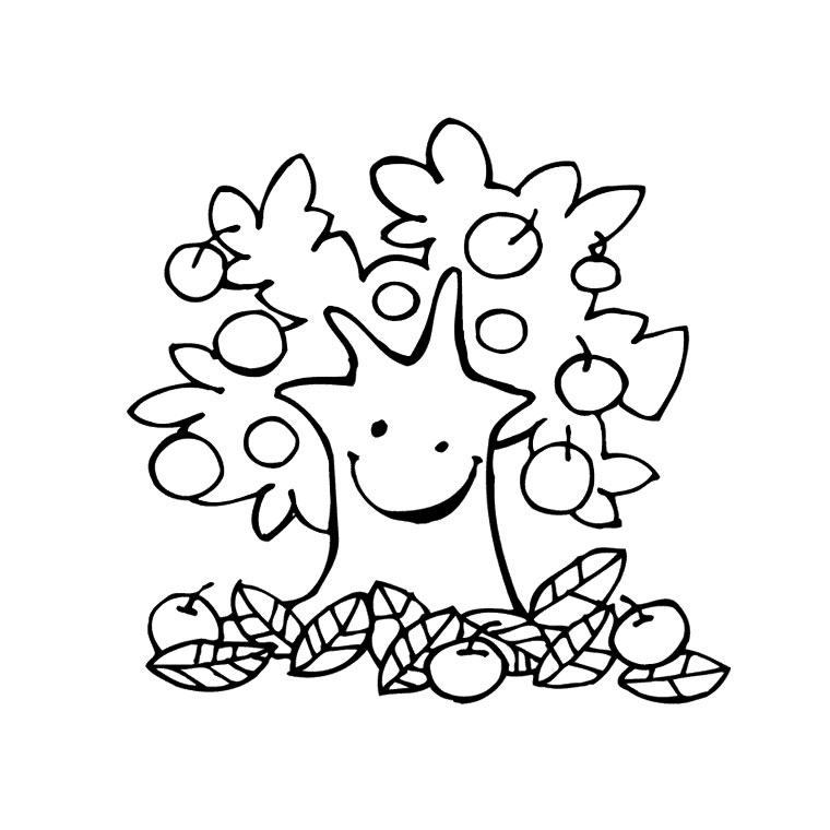 Lustiger Baum (Ausmalbild von Baeume zum Ausdrucken und Ausmalen für Kinder)