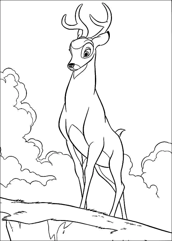 Bambi Ausmalbilder zum Ausmalen für Kinder