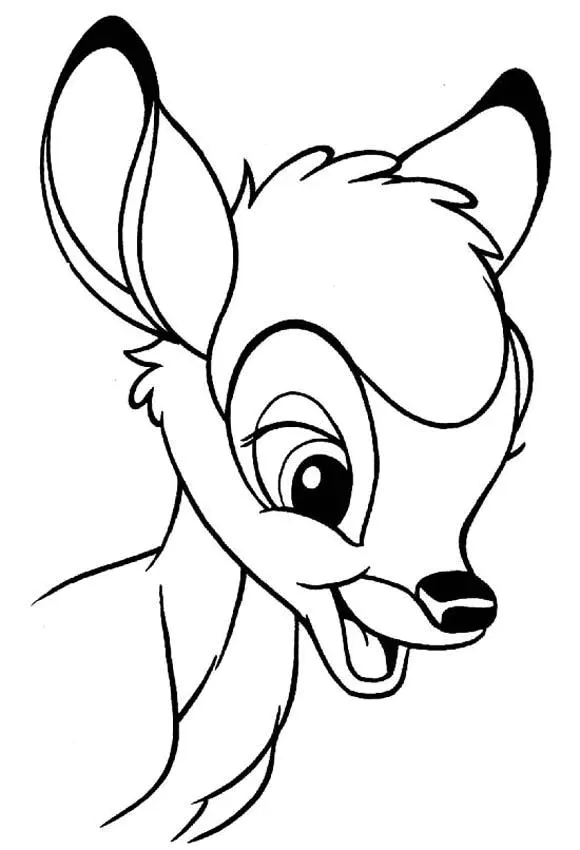 Bambi Ausmalbilder für Kinder (Ausmalbild zum Ausdrucken und Ausmalen für Kinder)
