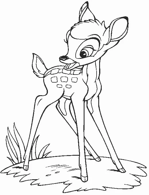 Bambi Ausmalbilder für Kinder (Ausmalbild zum Ausdrucken und Ausmalen für Kinder)