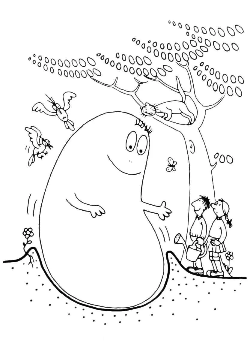 Barbapapa Ausmalbilder zum Ausmalen für Kinder