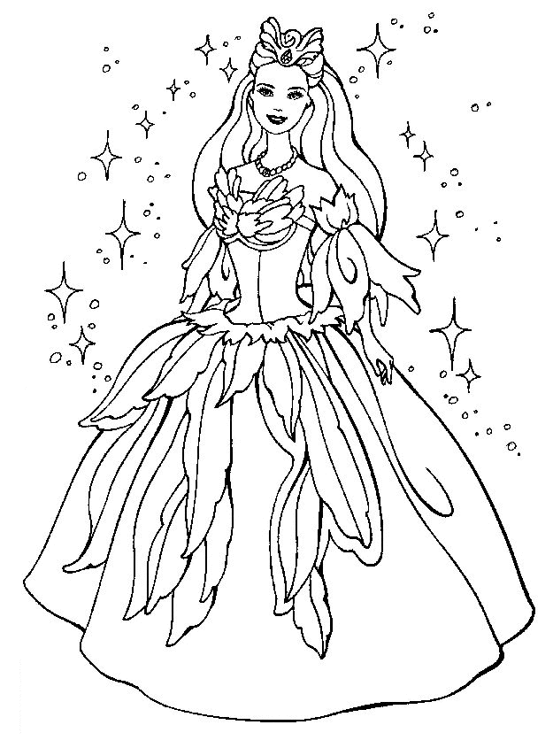 Barbie Coloriage zum Ausdrucken (Ausmalbild zum Ausdrucken und Ausmalen für Kinder)