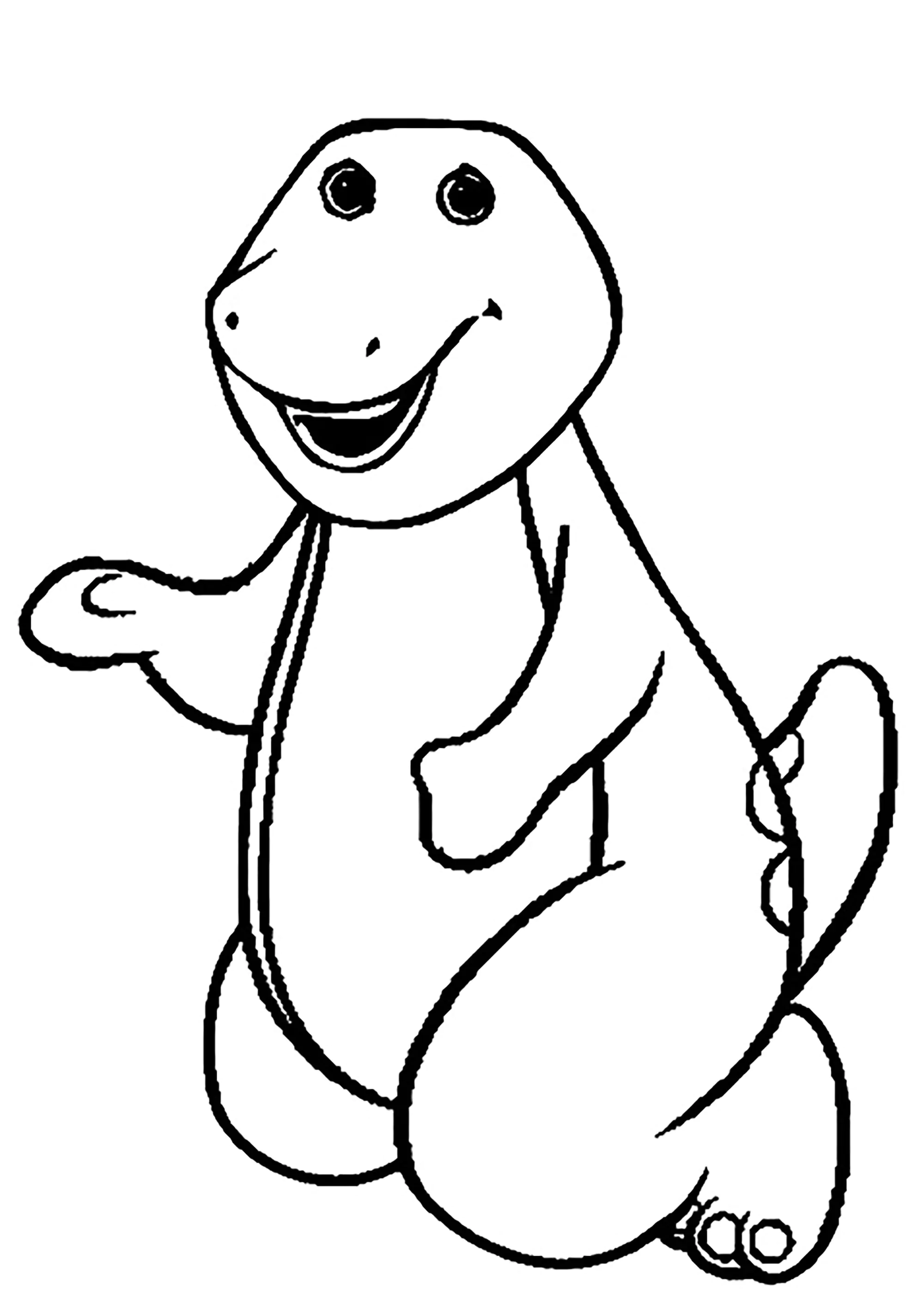 Barney Einfach Ausmalen