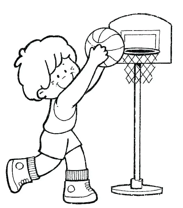 Kostenlose Basketball-Zeichnung zum Herunterladen und Ausmalen
