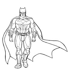 Ausmalbilder von Batman zum Ausdrucken und Ausmalen für Kinder