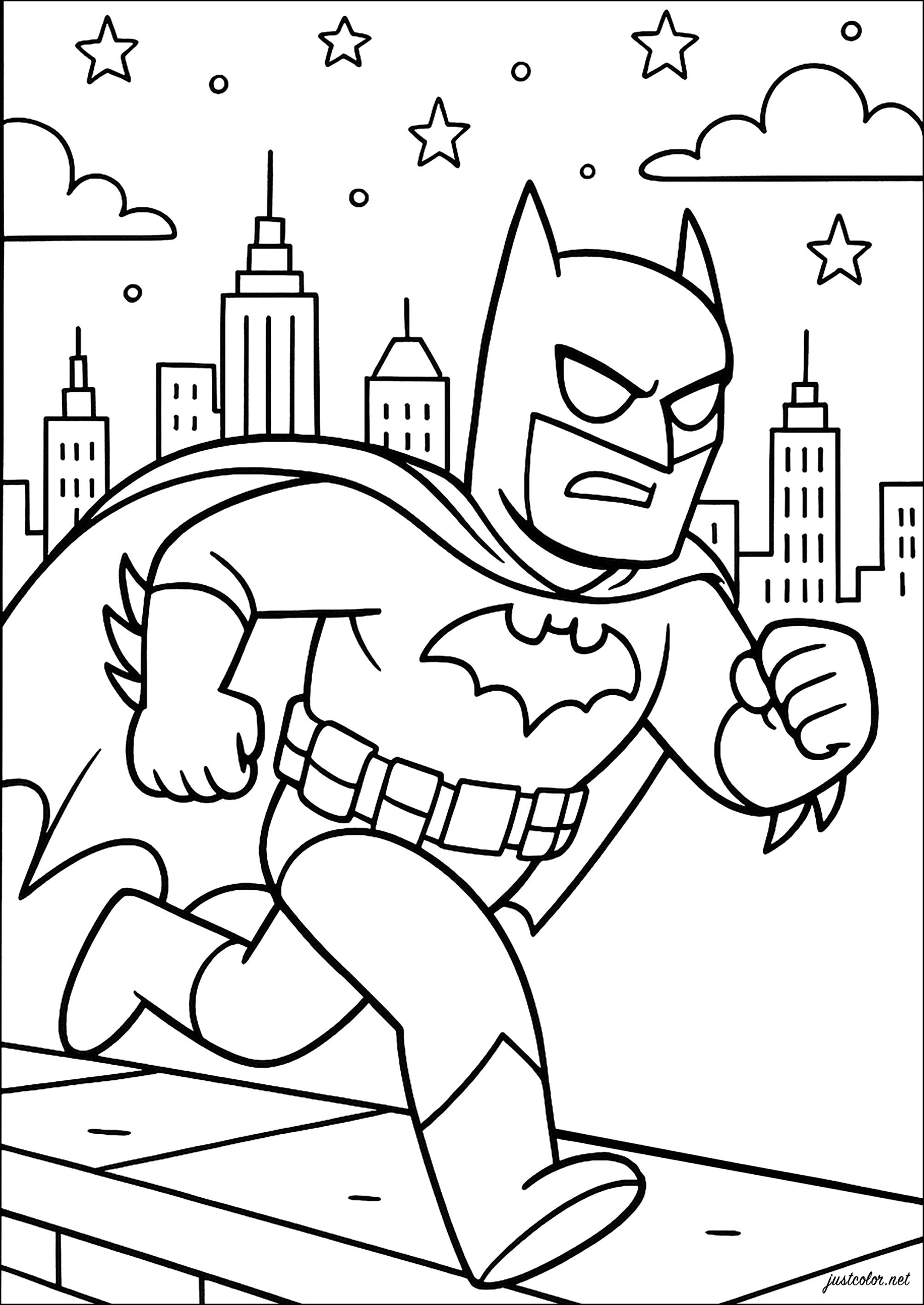 Kostenlose Ausmalbilder von batman zum Herunterladen (Ausmalbild zum Ausdrucken und Ausmalen für Kinder)