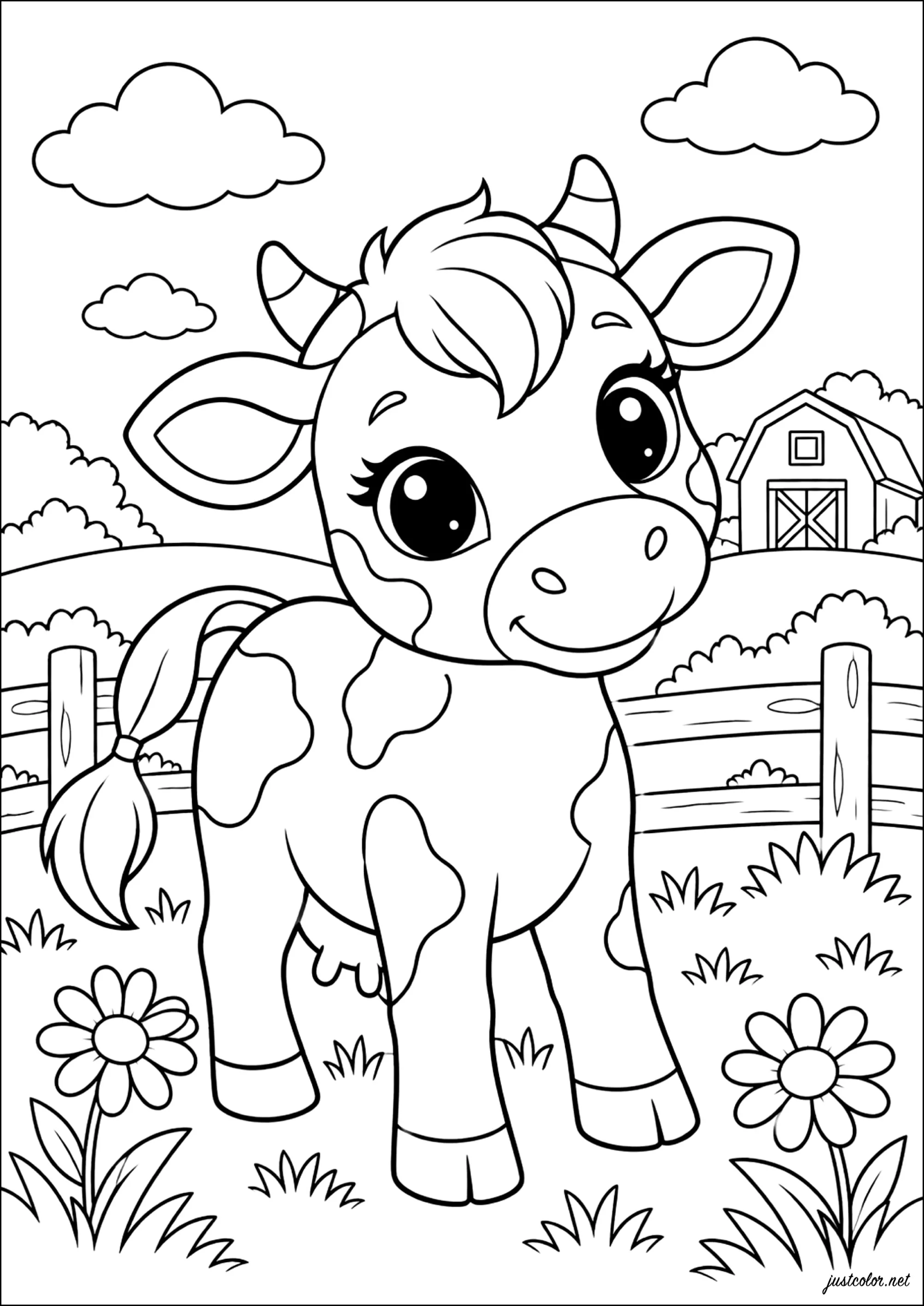 Kostenlose Ausmalbilder von bauernhof für Kinder (Ausmalbild zum Ausdrucken und Ausmalen für Kinder)