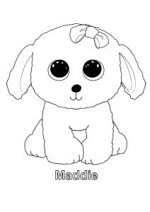 Maddie (Hund) (Ausmalbild von Beanie Boo)