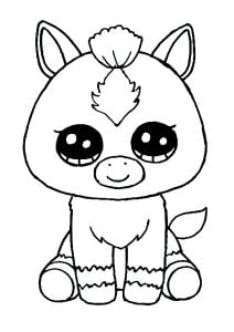 Kleines Beanie Boo Kreatur (Ausmalbild)
