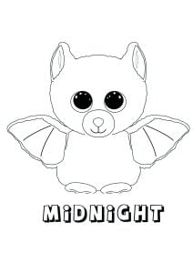 Mitternacht (Fledermaus) (Ausmalbild von Beanie Boo)