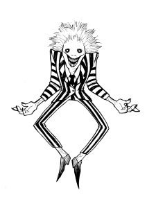 Originalzeichnung von Beetlejuice (Ausmalbild)