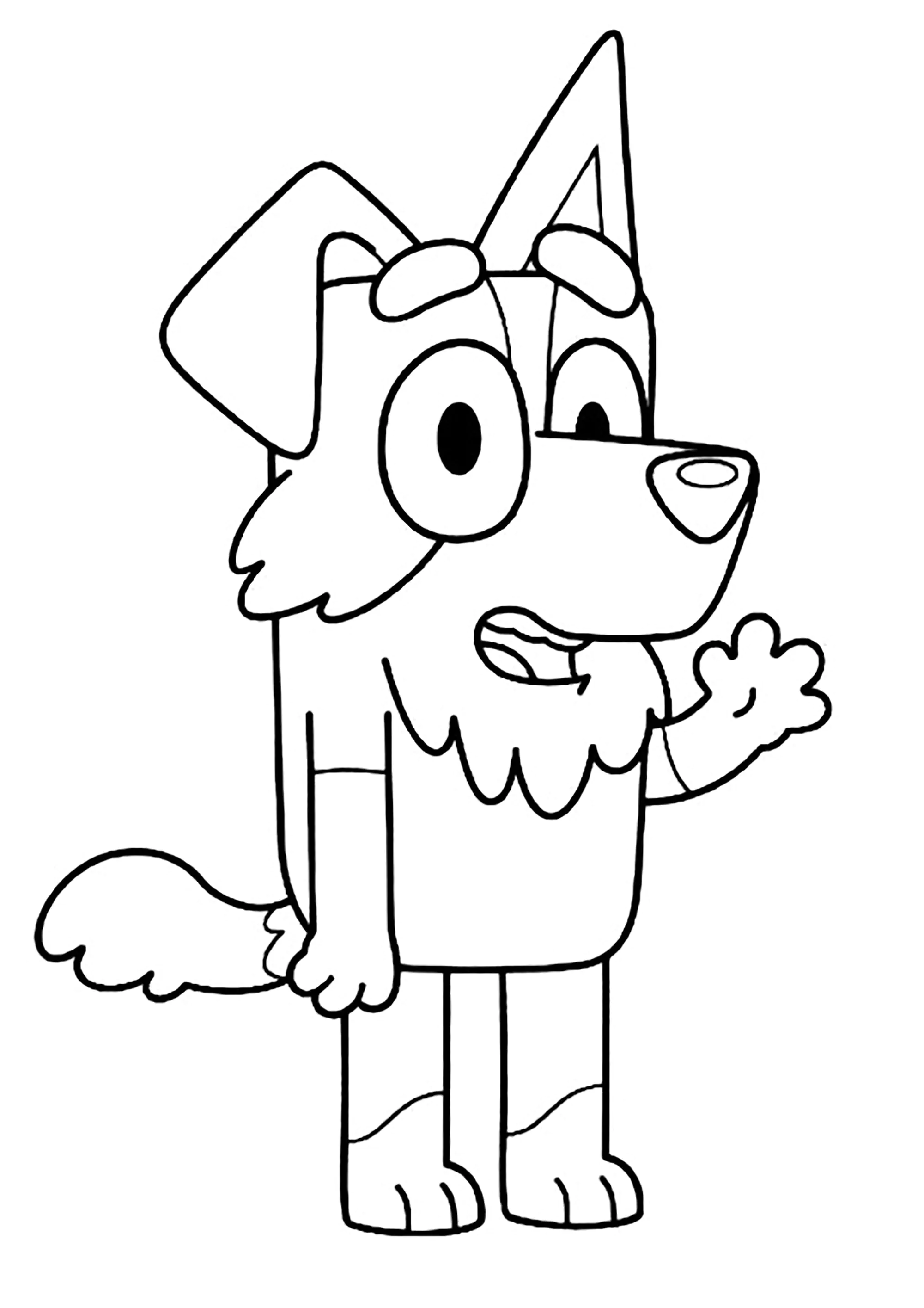 Bluey: Mackenzie auf Deutsch übersetzt wäre Bluey: Mackenzie. (Ausmalbild zum Ausdrucken und Ausmalen für Kinder)