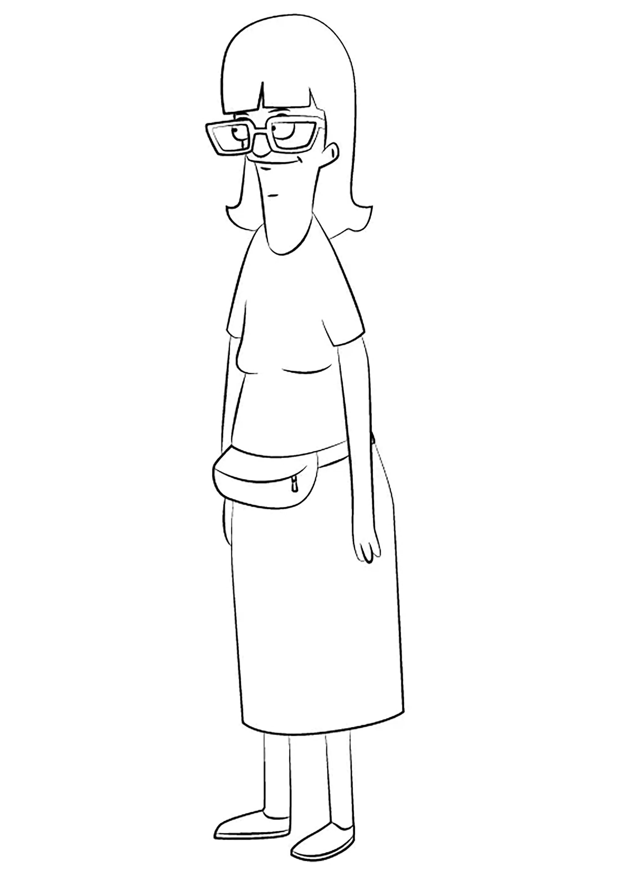 Die Mutter (Ausmalbild von Bobs Burgers zum Ausdrucken und Ausmalen für Kinder)