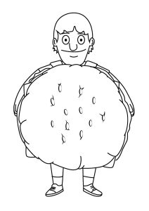 Kostenlose Ausmalbilder von bobs-burgers für Kinder (Ausmalbild von Bobs Burgers)
