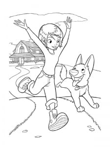 Ausmalbilder von Bolt - Ein Hund für alle Faelle zum Ausmalen für Kinder (Ausmalbild von Bolt - Ein Hund fuer alle Faelle)