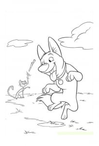 Bolt Coloriage - Ein Hund für alle Faelle zum Ausdrucken (Ausmalbild von Bolt - Ein Hund fuer alle Faelle)