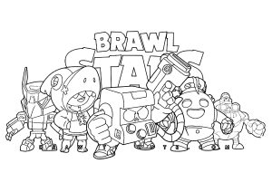 Alle Charaktere von Brawl Stars (Ausmalbild)