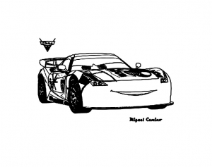 Cars 2 Coloriage zum Ausdrucken (Ausmalbild)