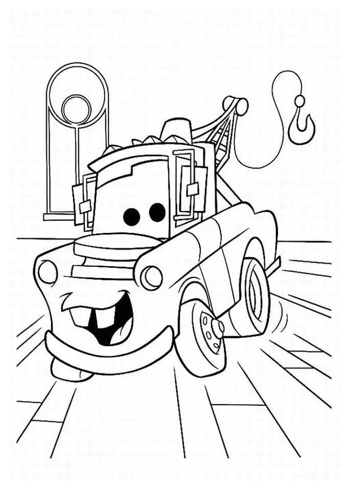 Cars Coloriage zum Ausdrucken für Kinder (Ausmalbild zum Ausdrucken und Ausmalen für Kinder)