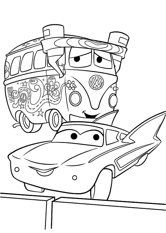 Cars Coloriage zum Ausdrucken für Kinder (Ausmalbild zum Ausdrucken und Ausmalen für Kinder)