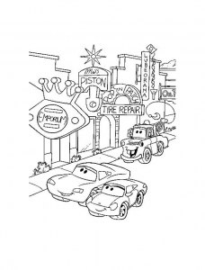Kostenlose Cars-Zeichnung zum Herunterladen und Ausmalen