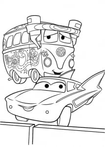 Cars Coloriage zum Ausdrucken für Kinder (Ausmalbild)