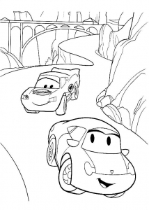Cars Coloriage zum Ausdrucken (Ausmalbild)