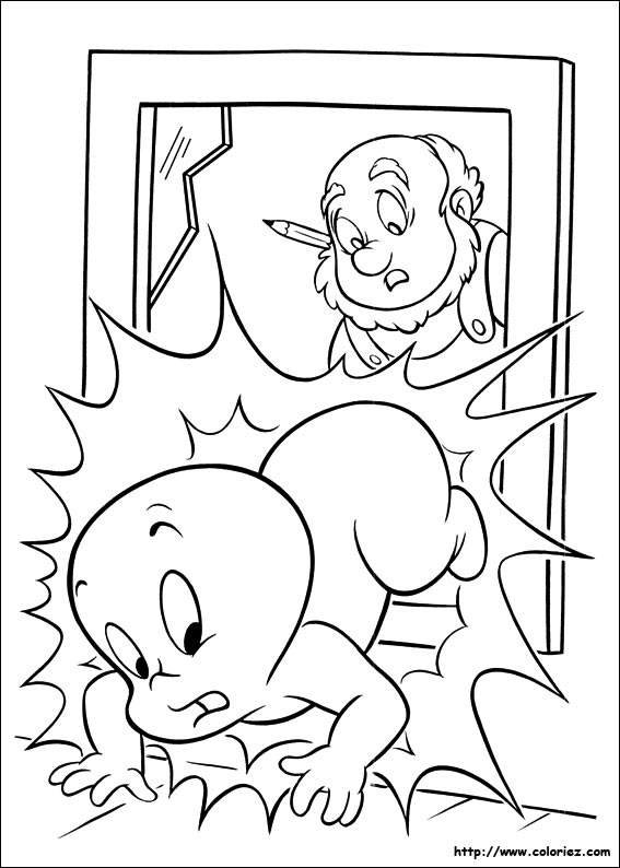 Casper Ausmalbild (Ausmalbild zum Ausdrucken und Ausmalen für Kinder)